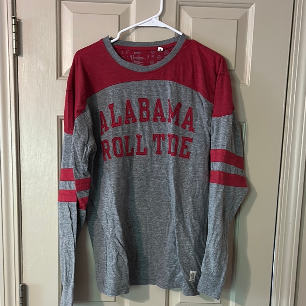 Pressbox Red and Gray Alabama Roll Tide Women's Top
